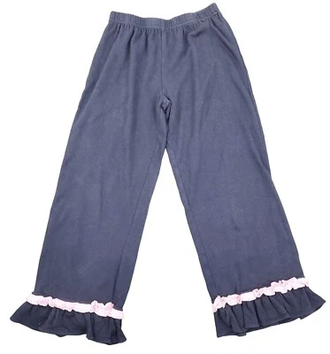 Calça feminina Lolly Wolly doodle babado parte inferior perna larga rosa marinho 12 algodão fofo - Imagem 1 de 4