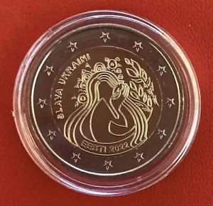 2 Euro Gedenkmünze Estland 2022 „Slava Ukraini/Ukraine“ unz. in Kapsel - Bild 1 von 3