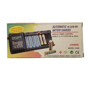 Vanson Automatic NiMH-NiCd AA & AAA Akku Ladegerät (8 Slot) V-868 - Bild 1 von 8