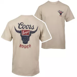 Coors Bankett Rodeo Logo Distressed vorne und hinten natur T-Shirt beige - Bild 1 von 35