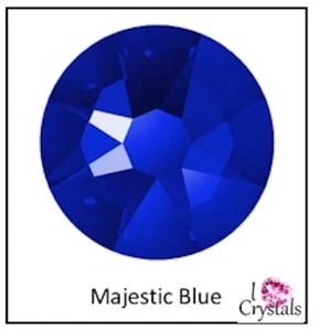 MAJESTIC AZUL HOTFIX IHC Cristal Espalda Plana 6ss 8ss 10ss 12ss 16ss 20ss 30ss - Imagen 1 de 5
