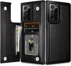 Wallet Case für Galaxy Note 20 Ultra 6,9" Slim Kreditkartenfach PU Leder Magnet - Bild 1 von 6