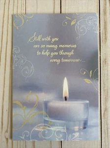 Candlelight Sympathy Hallmark Card Thinking Of You Memories Comfort Support New - Picture 1 of 6