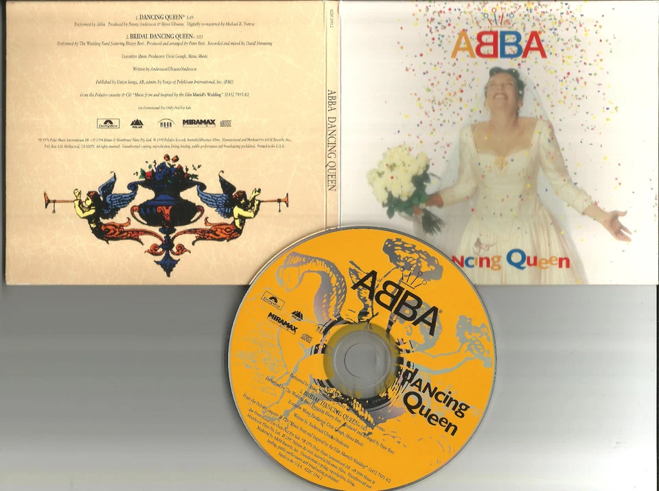 ABBA Dancing Queen w/Bridal 2 TRX REMASTERED Version PROMO DJ CD Single 1995 USA - Image 1 of 1