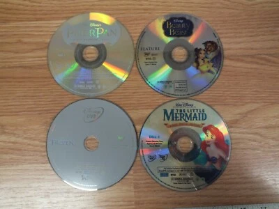 Lot of 4 Disney Movies (Little Mermaid, Frozen, Peter Pan, Beauty and the Beast) - Image 1 of 2