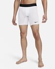 Nike Men's Pro Dri-FIT Compression Fitness Shorts w Side Pockets White LARGE
