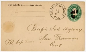 Arroyo Grande California - 1894 cancel on cover - Picture 1 of 2