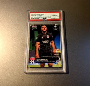 Tarjeta de novato Rayan Cherki RC - 2020 Topps Now #45 - 1ª tarjeta - PSA 10 - Imagen 1 de 2