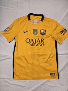 Camiseta FC Barcelona Hombre Mediana 2015 Nike Qatar Airways FIFA La Liga Champ - Imagen 1 de 9