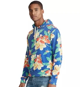 Neu Polo Ralph Lauren Herren Blumen French Terry Hoodie Vintage Hibiskus Herren L - Bild 1 von 18