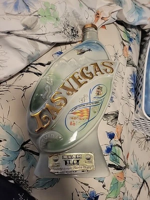 Vintage Jim Beam 100 Month Whiskey Decanter LAS VEGAS bottle EMPTY - Image 1 of 4