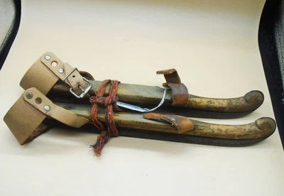 Antique Danish Wooden Ice Skates  Freische Schaat - Image 1 of 4