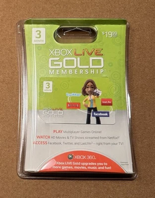 Tarjeta de membresía Microsoft Xbox Live Gold de 3 meses - Código digital - Imagen 1 de 2