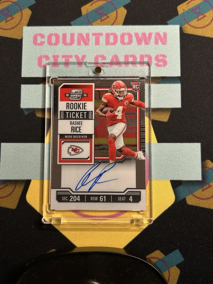2023 Panini Contenders Optic Rashee Rice RC ROOKIE TICKET AUTO - Image 1 of 1