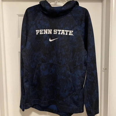 Suéter Penn State Nittany Lions Para Hombres Medio Azul Negro Camuflaje Nike Dri Fit Sudadera con Capucha Foto 1 de 4