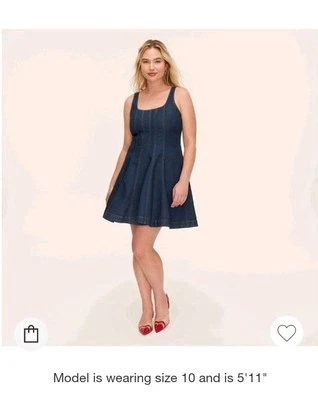 Mini vestido para mujer Kate Spade X Target de mezclilla con costuras talla 8 nuevo con etiquetas Foto 1 de 4