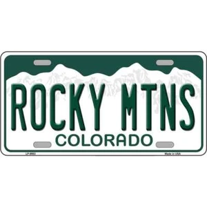 Etiqueta de placa de metal novedad de las Montañas Rocosas Colorado LP-9953 - Imagen 1 de 1