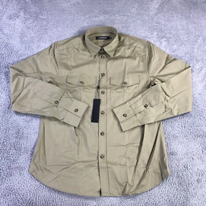 J Lindeberg Shirt Mens Large L Button Up Perry 2 Pocket Slim Fit Shirt Green 546 - Picture 1 of 10