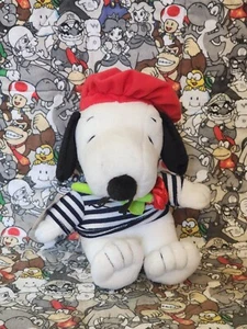 7” PEANUTS Je t’aime Snoopy Valentine Hallmark Plush - Picture 1 of 4