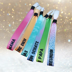 Festivalbändchen personalisierbar, Freundschaftsband, Geschenke mit Namen - Bild 1 von 5