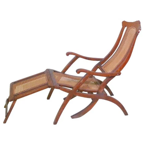 Antique Wood Steamer Deck Chair, circa 1890, England Cover