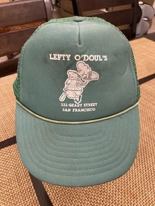 Vintage Lefty O'doul's Trucker Otto Hat 333 Geary Street San Francisco Green - Picture 1 of 12