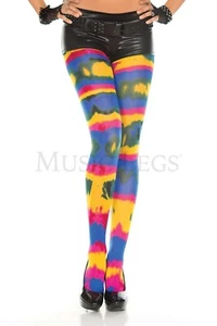 Music Legs 37012 Rainbow tie dye spandex pantyhose - Picture 1 of 1