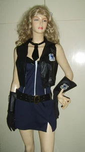 Ladies Naughty Cop Hot Police Woman Lady Sexy Fancy Dress Costume Uniform No hat - Picture 1 of 11