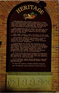 Historical Plaque Sign Hotel Weyauwega Wisconsin Postcard - Picture 1 of 2