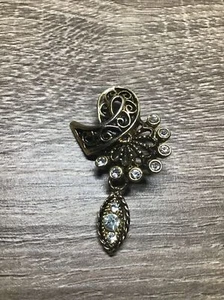 Vintage Rhinstone Brooch Spanish Accent - Picture 1 of 4