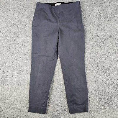 Pantalones Everlane Mujer 6 Gris Capris Tiro Medio Cremallera Lateral Cónico Informal Preppy Foto 1 de 4