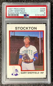 1987 ProCards Gary Sheffield #239 Minor Lgue. Baseball Stockton Ports PSA 9 MINT