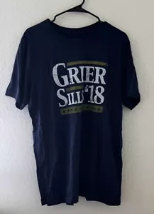 Ever Athlete Throwback Election Tee - Grier /Sills '18 - Blue Sz Large - Picture 1 of 4