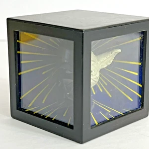 Vintage Yoda Darth Vader 1996 Applause Mirror Box Illusion Cube 2.5" - Picture 1 of 9