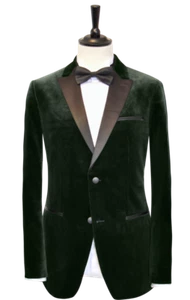 Mens Slim Fit Blazer Green Two Button Jacket Evening Party Wear Dinner Coat - Picture 1 of 3