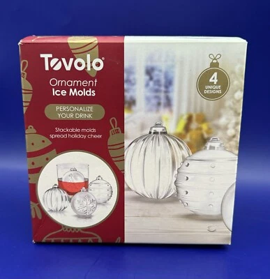 Tovolo Christmas Ornament Ice Molds  Set of 4 Tree Snowflake Holiday - Image 1 of 3