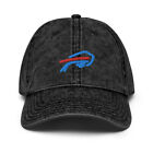 Chapeau de football vintage brodé design minimaliste Buffalo Bills coton crépusculaire