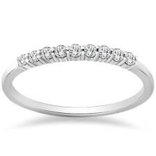 Anillo de boda G-VS 1/4ct 100 % diamantes oro blanco 14K banda para mujer cultivado en laboratorio