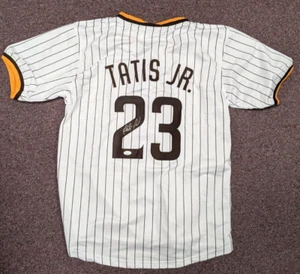 Maglia baseball firmata Fernando Tatís Jr San Diego Padres autografo JSA COA - Foto 1 di 3