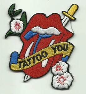 ROLLING STONES tattoo you medium shaped 2013 EMBROIDERED IRON/SEW ON PATCH - Foto 1 di 3