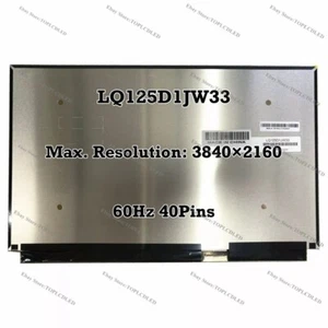 LQ125D1JW33 4K 12.5" UHD 3840×2160 Delgado LED LCD Pantalla Panel Pantalla EDP 40 Pines - Imagen 1 de 1
