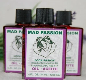 Mad Passion Magical Oil (1) 4DRM Sex, Passion, Desire, Lust Santeria, Hoodoo, - Picture 1 of 2
