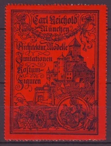u1065/ Germany München Poster Stamp Label # Canon on Castle - Picture 1 of 1
