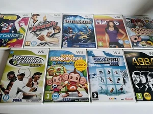 Nintendo Wii Games Bundle 9 Titles Family Entertainment Boxed With Manuals - Picture 1 of 9