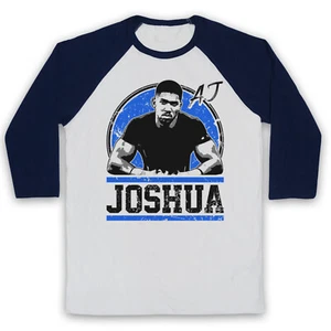 AJ JOSHUA BOXING TRIBUTE BRITISH HEAVYWEIGHT BOXER ICON 3/4 SLEEVE BASEBALL TEE - Picture 1 of 11