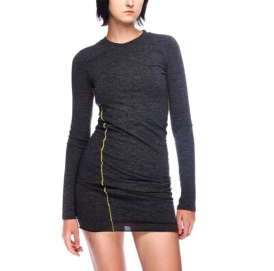 T ALEXANDER WANG long sleeve Grey bodycon dress size Large EUC Foto 1 de 4