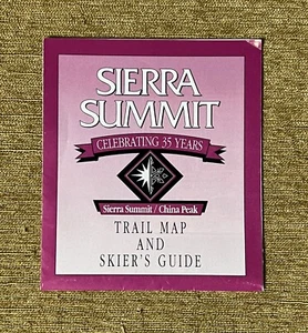 Ski Prospekt, 1992-93 SIERRA SUMMIT Lost Name Trail Map CALIFORNIA Souvenir - Bild 1 von 3