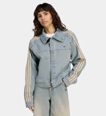 Nueva Temporada Adidas Premium Essentials Signature 3 Rayas Denim Jean Chaqueta M Nueva Con Etiquetas Foto 1 de 4