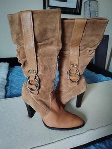 Jessica Simpson braune Wildlederstiefel Größe 11M - Bild 1 von 5