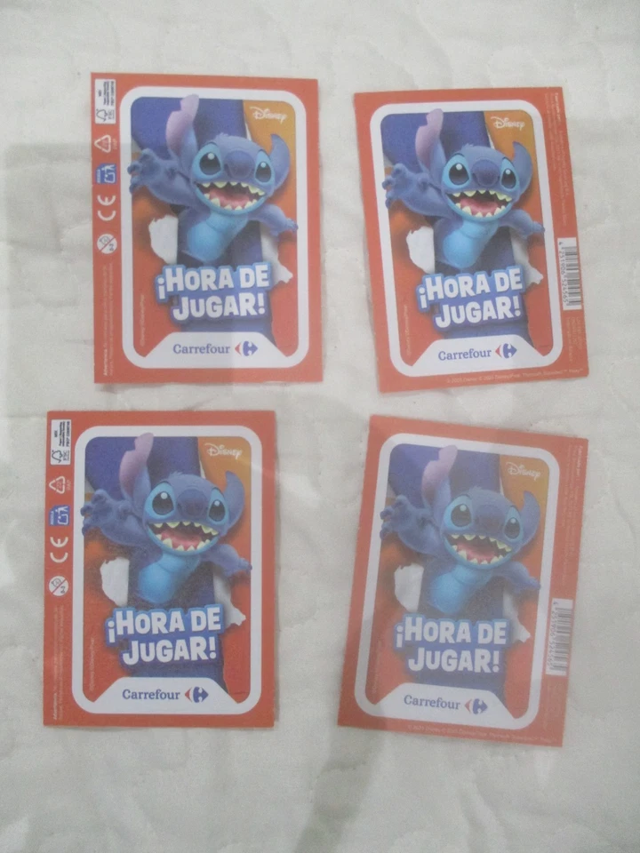 4 bags Disney Lilo + stitch stickers 2025 from Spain Hora jugar Carrefour España - Image 1 of 1